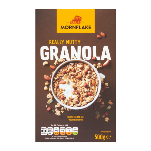 MORNFLAKE PREMIUM NUTTY GRANOLA 500G