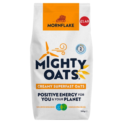 MORNFLAKE SUPERFAST OATS BAG PMP £1.49 500G