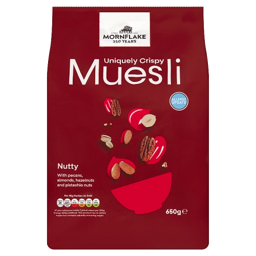 MORNFLAKE EXTRA CRISPY NUTTY MUESLI  650G