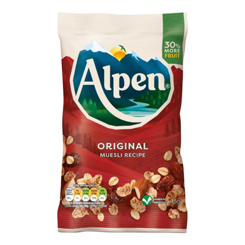 ALPEN THE ORIGINAL SWISS STYLE MUESLI 45G