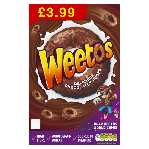 WEETOS CHOCOLATEY HOOPS PMP £3.99 420G