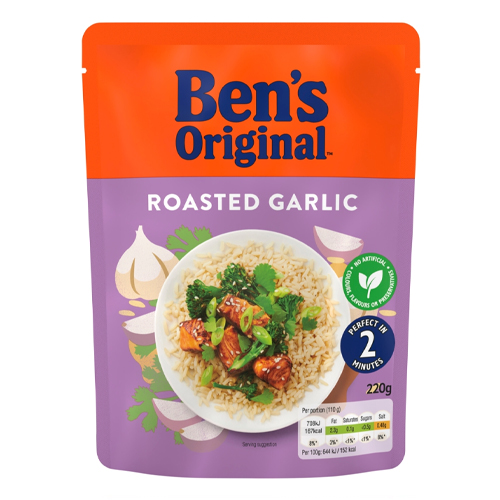 BEN'S READY TO HEAT ROASTED GARLIC RICE 220G