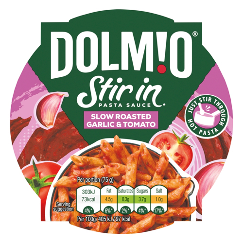 DOLMIO STIR-IN SLOW ROASTED GARLIC & TOMATO PASTA SAUCE 150G