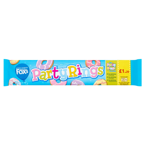 FOX'S PARTY ICED RINGS PMP £1.29 125G