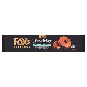 FOX'S CHOCOLATEY SALTED CARAMEL ROUNDS BISCUITS 130G