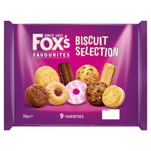 FOX'S FAVOURITES 9 VARIETIES BISCUIT SELECTION 350G