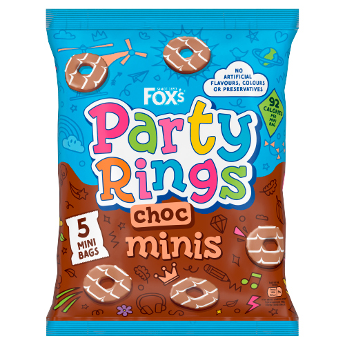 FOX'S PARTY RINGS CHOC MINIS 105G