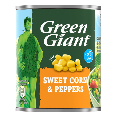 GREEN GIANT SWEETCORN WITH PEPPERS 165G