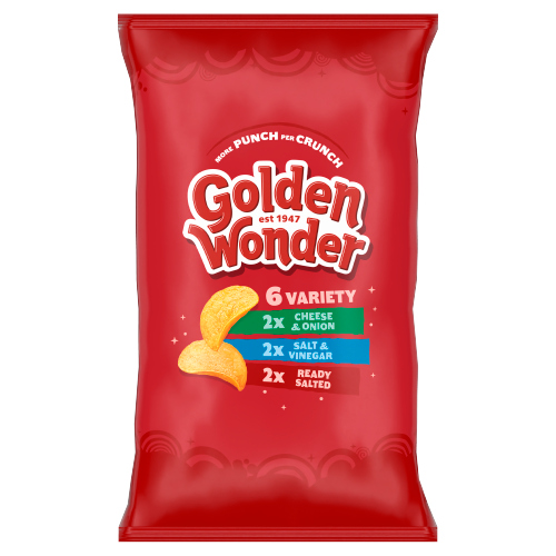 GOLDEN WONDER VARIETY 6PK 25G
