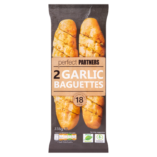 PERFECT PARTNERS 2 GARLIC BAGUETTES 310G
