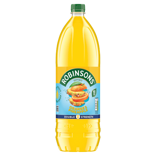 ROBINSONS DOUBLE STRENGTH ORANGE & PINEAPPLE FRUIT SQUASH NAS PET 1.75L
