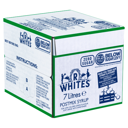 R.WHITE'S ZERO SUGAR LEMONADE POSTMIX SYRUP 7L
