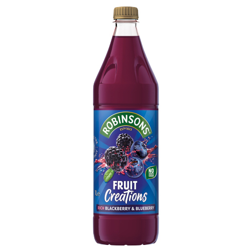 ROBINSONS FRUIT CREATIONS BLACKBERRY & BLUEBERRY SQUASH PET 1L