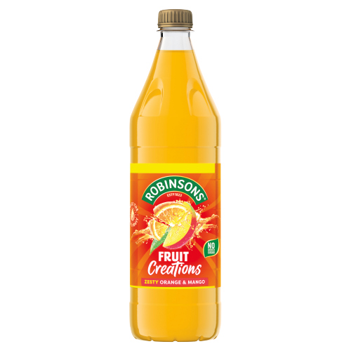 ROBINSONS FRUIT CREATIONS ORANGE & MANGO SQUASH PMP £1.89 PET 750ML