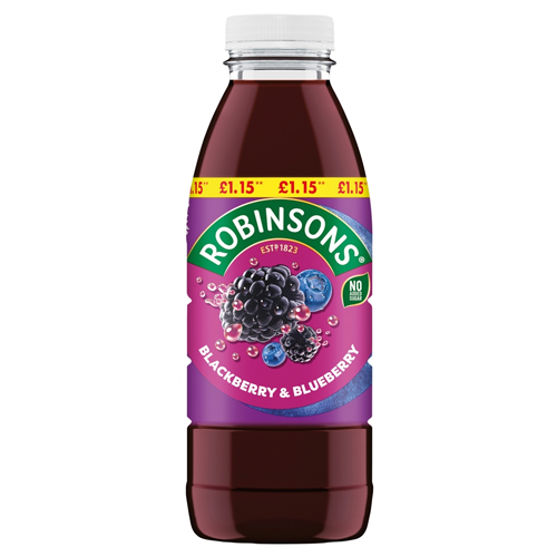 ROBINSONS RTD BLACKBERRY & BLUEBERRY PET PMP £1.15 500ML