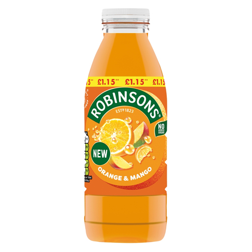 ROBINSONS RTD ORANGE & MANGO JUICE PMP £1.15 500ML