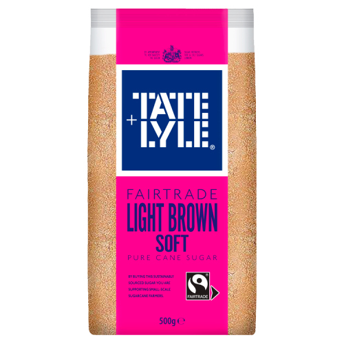 TATE & LYLE LIGHT SOFT BROWN SUGAR FAIRTRADE 500G