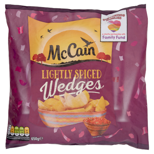 MCCAIN LIGHTLY SPICED WEDGES 650G