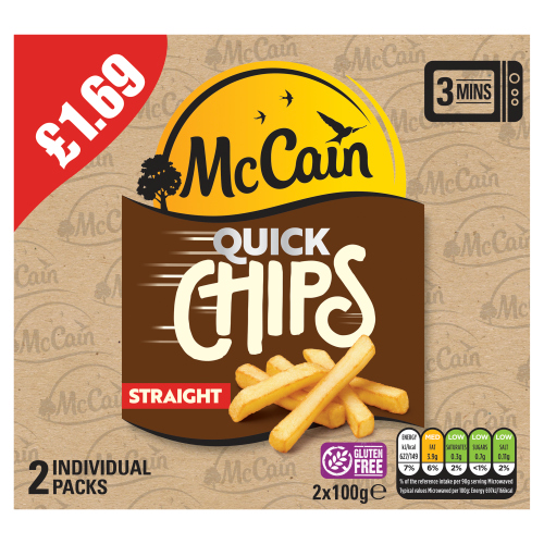 MCCAIN 2 PACK QUICK CHIPS PMP £1.69 200G