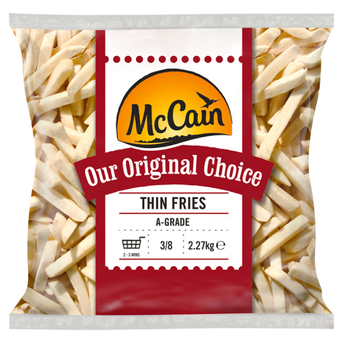 MCCAIN 3/8 THIN STRAIGHT CUT CHIPS 2.27KG