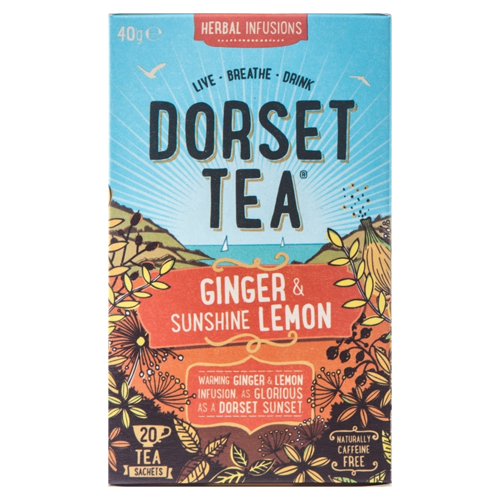 DORSET TEA GINGER & SUNSHINE LEMON TEA BAGS 20S