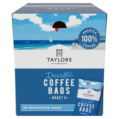 TAYLORS OF HARROGATE COFFEE BAGS  DECAFFE COFFEE BAGS  80S