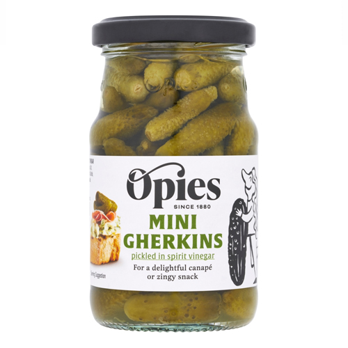 OPIES COCKTAIL GHERKINS 227G