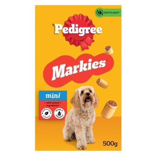 PEDIGREE MARKIES MINI ADULT DOG TREATS MARROWBONE BISCUITS 500G