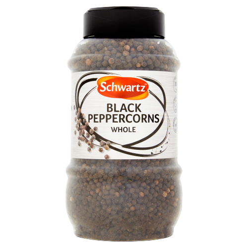 SCHWARTZ WHOLE BLACK PEPPERCORNS 460G
