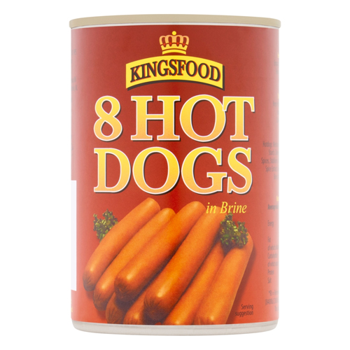 KINGSFOOD HOT DOG SAUSAGES 8'S 184G