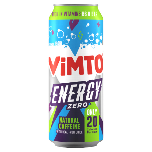 VIMTO ENERGY ZERO NATURAL CAFFEINE WITH REAL FRUIT JUICE 500ML