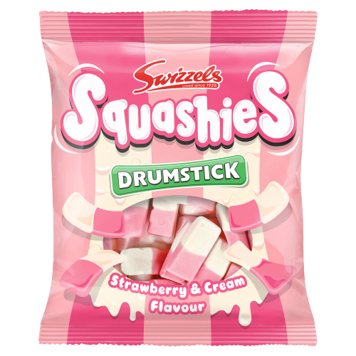 SWIZZELS SQUASHIES STRAWBERRY & CREAM 140G