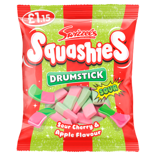 SWIZZELS SQUASHIES CHERRY & APPLE PMP £1.15 120G