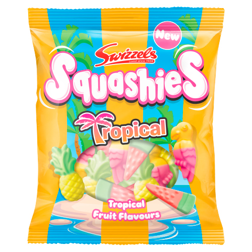 SWIZZELS SQUASHIES TROPICAL POUCH 100G