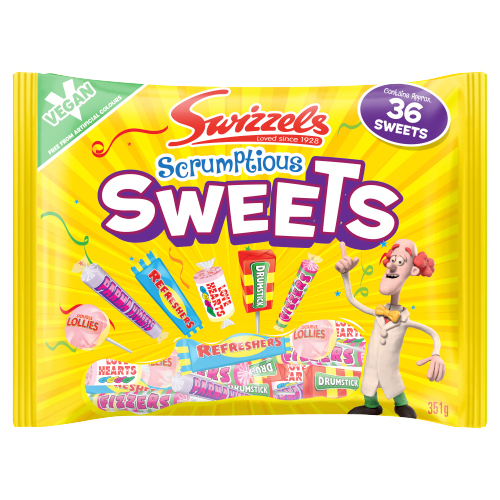 SWIZZELS SCRUMPTIOUS SWEETS VEGAN 351G-XMAS