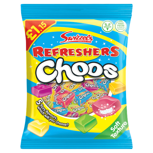 SWIZZELS REFRESHERS CHOOS PMP £1.15 115G