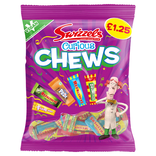 SWIZZELS CURIOUS CHEWS PMP £1.25 135G