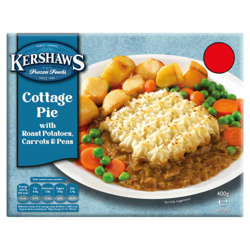 KERSHAWS HOMESTYLE COTTAGE PIE PMP £2.75 400G