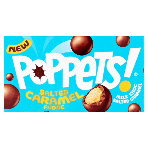 POPPETS SALTED CARAMEL FUDGE CARTON 40G