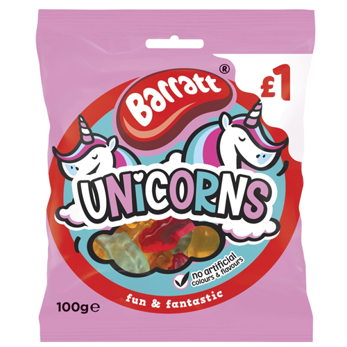 BARRATT FUN & FANTASTIC UNICORNS PMP £1.00 100G