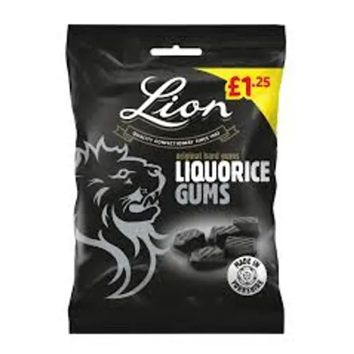 LION LIQUORICE GUMS PMP £1.25 130G