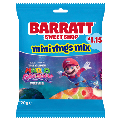BARRATT SUPER MARIO MINI RINGS PMP £1.15 120G