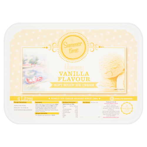 SUMMERTIME VANILLA SOFT SCOOP 4L