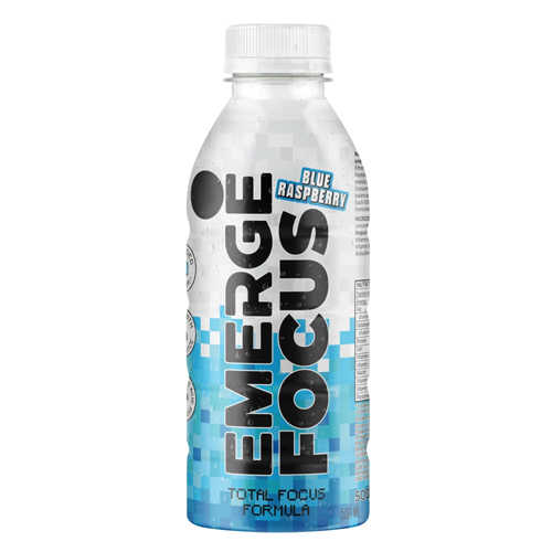 EMERGE FOCUS BLUE RASPBERRY TOTAL FOCUS FORMULA PMP £1.00 500ML
