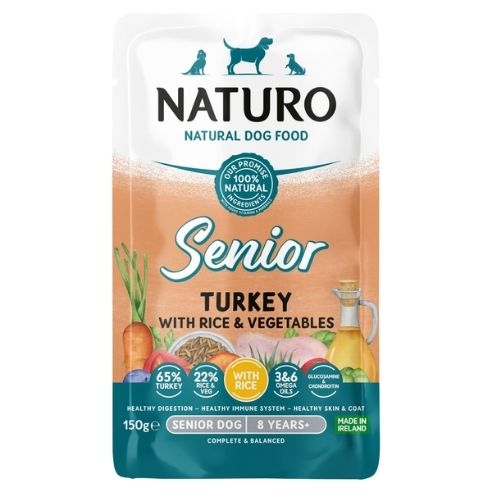 NATURO MINI SENIOR TURKEY WITH RICE & VEG POUCH 150G