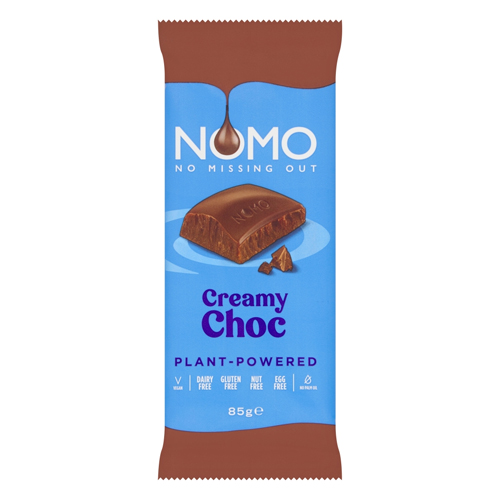 NOMO VEGAN & FREE FROM CREAMY CHOC BAR 85G