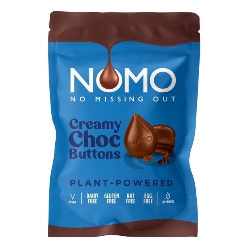 NOMO BUTTONS CREAMY CHOC 110G