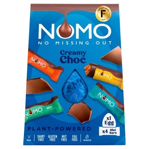 NOMO CREAMY CHOC EGG AND MINI BARS 154G