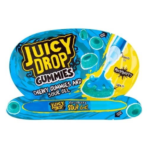 BAZOOKA JUICY DROP GUMMIES WITH SOUR GEL 57G