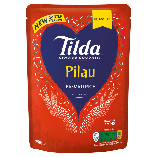 TILDA STEAMED PILAU BASMATI RICE 250G
